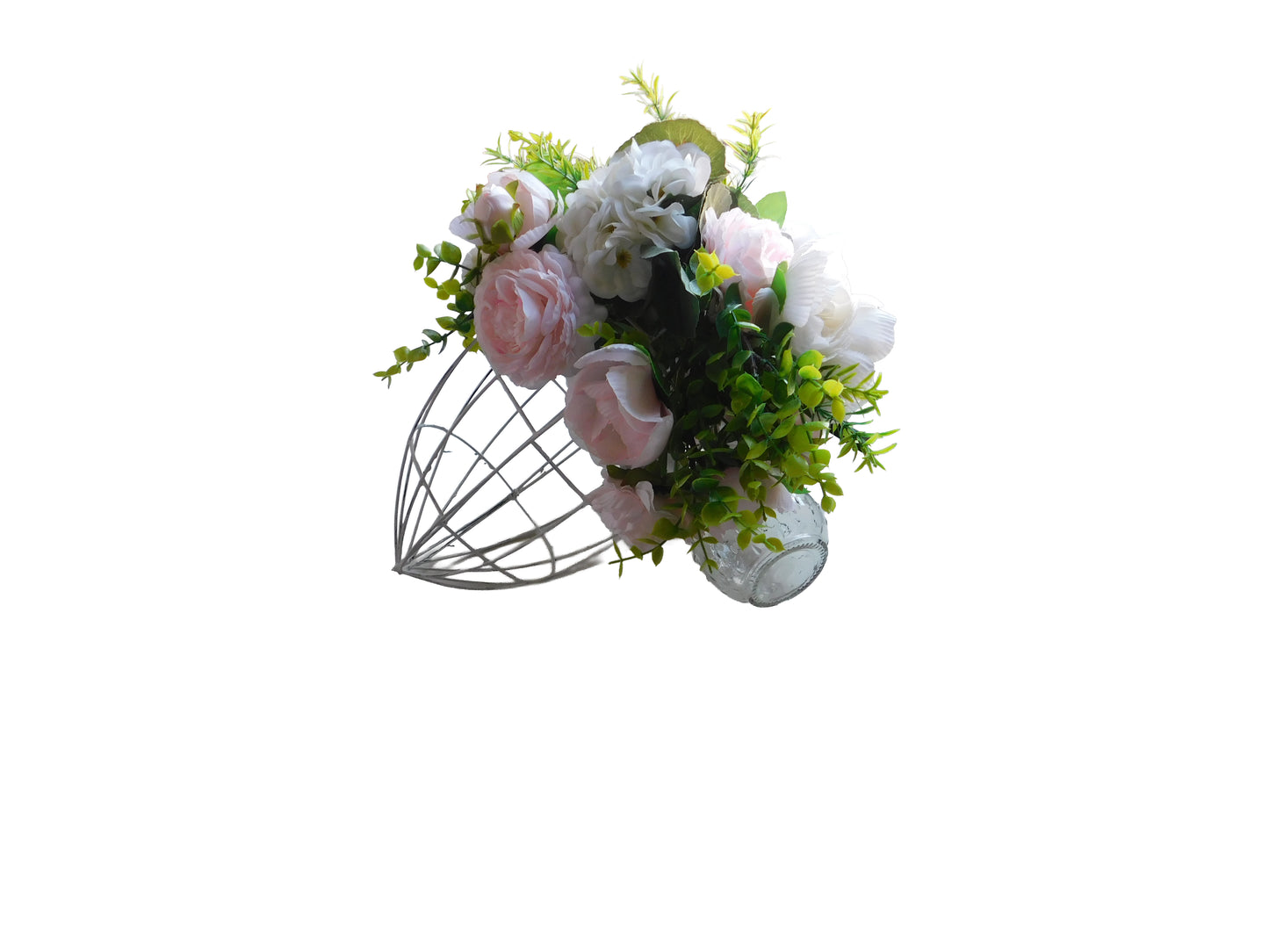 Bouquet of Flowers in Wire Frame