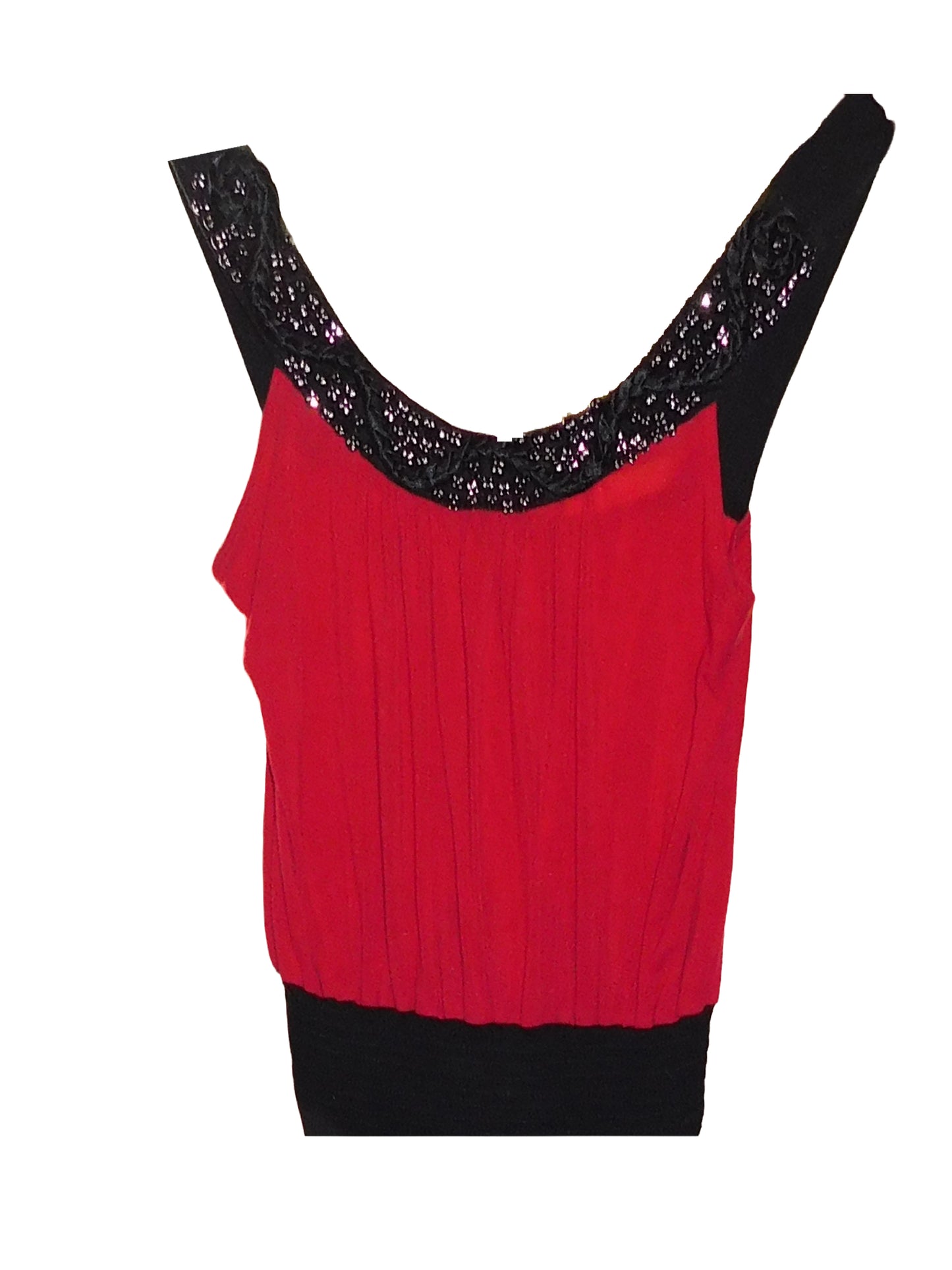 Red and Black Vintage Top