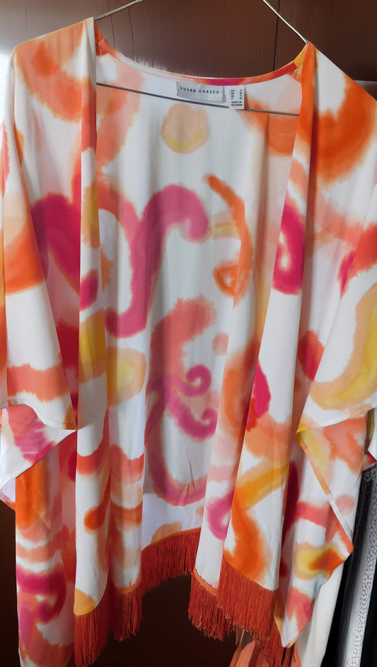 Beautiful 1980's Vintage Rayon Shawl