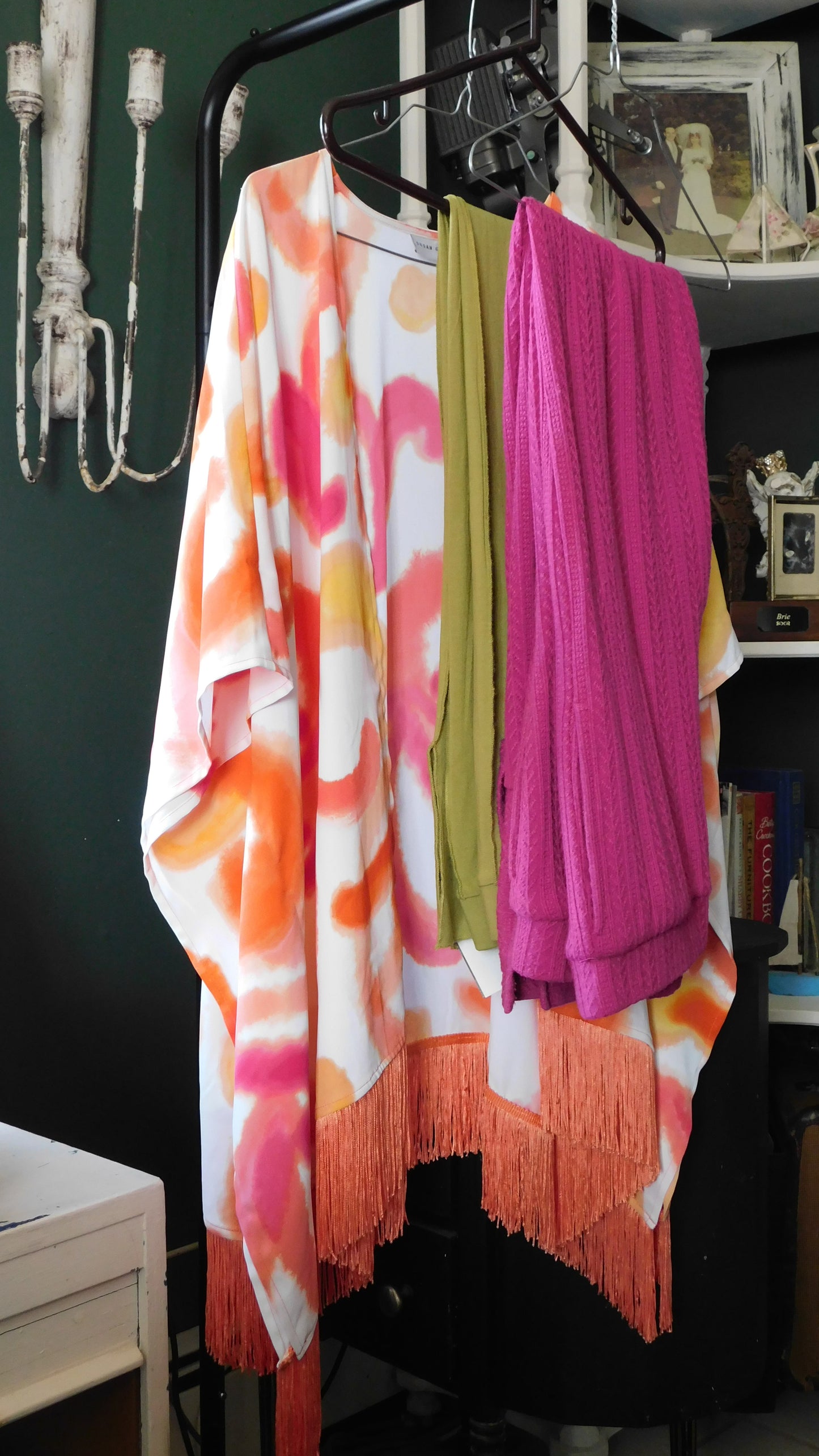 Beautiful 1980's Vintage Rayon Shawl