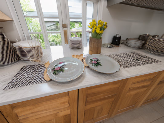2 Vintage Dinner Dishes with Rose theme