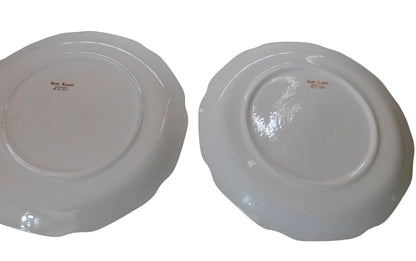 2 Vintage Dinner Dishes with Rose theme