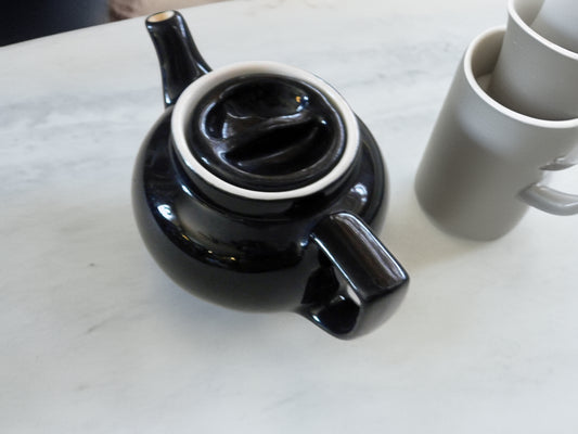 Small Black Ceramic Tea Pot