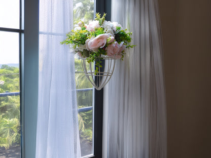 Bouquet of Flowers in Wire Frame
