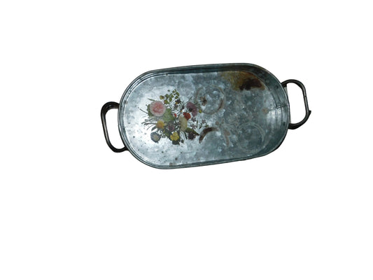 Shabby Chic Oval Tray
