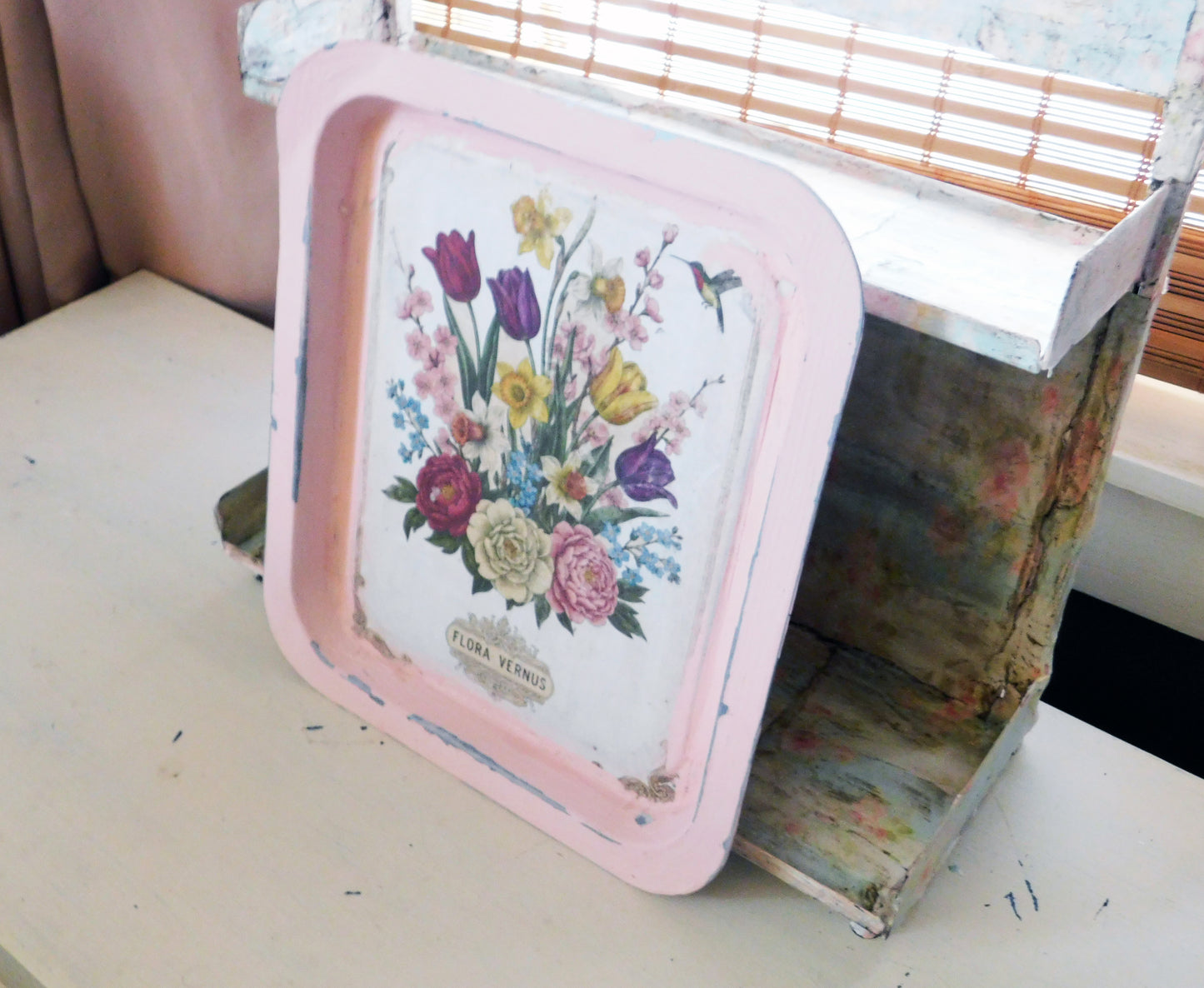 Pink Metal Tray