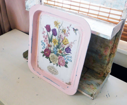 Pink Metal Tray