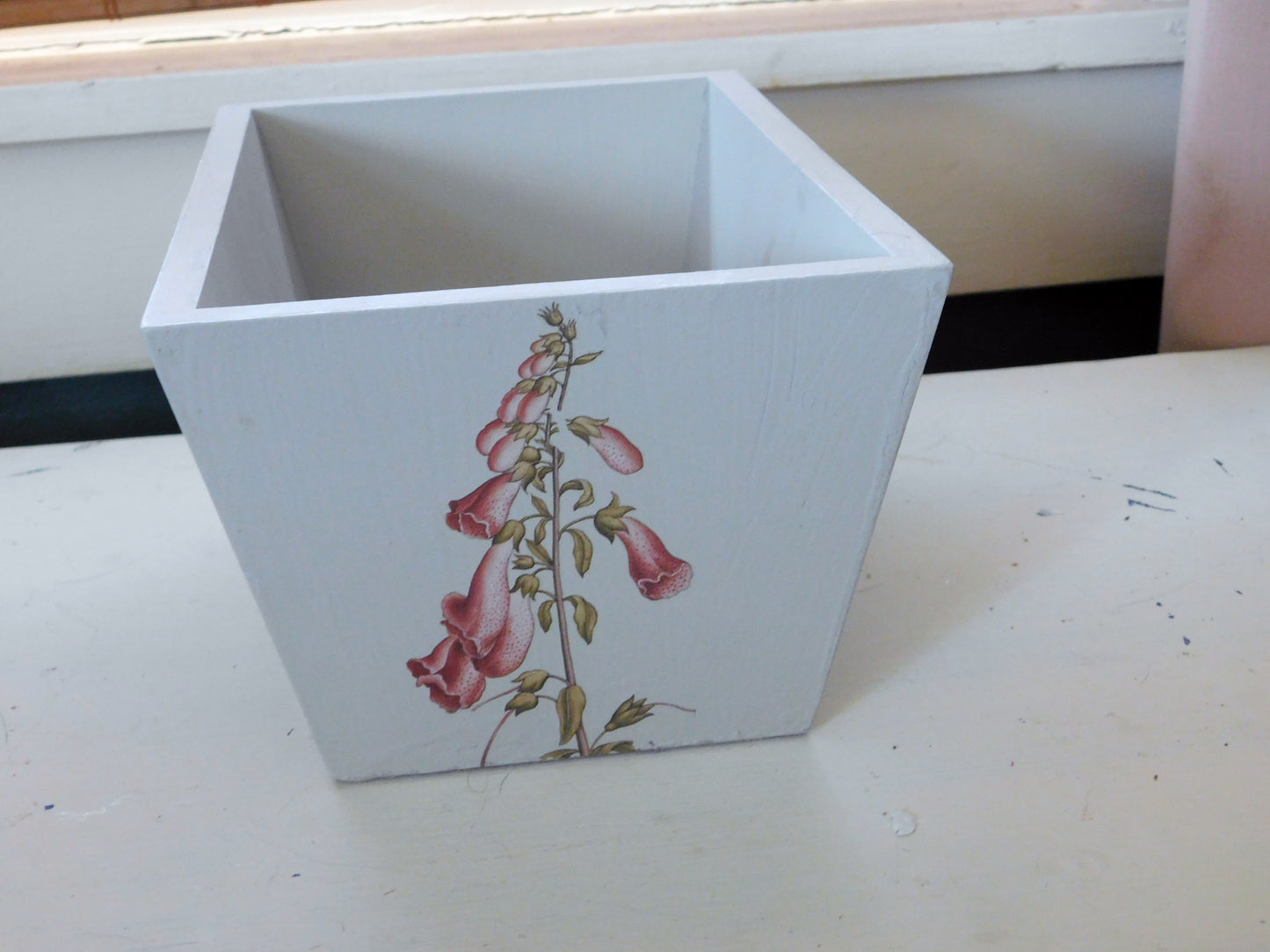 Square Wood Box Planter