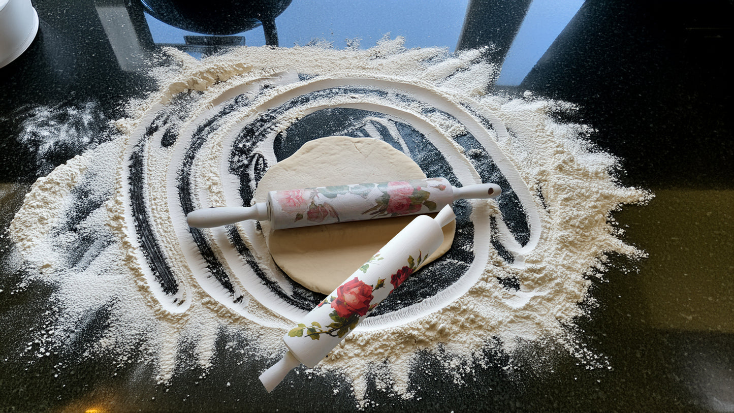 Vintage Floral Transfer Rolling Pins