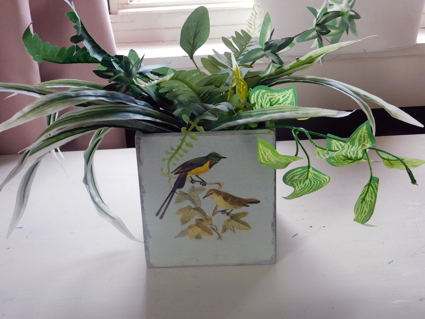 Square Wood Box Planter