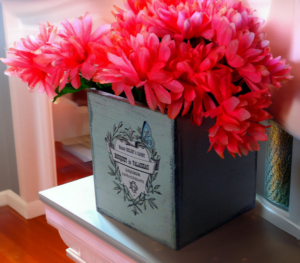 Square Wood Box Planter