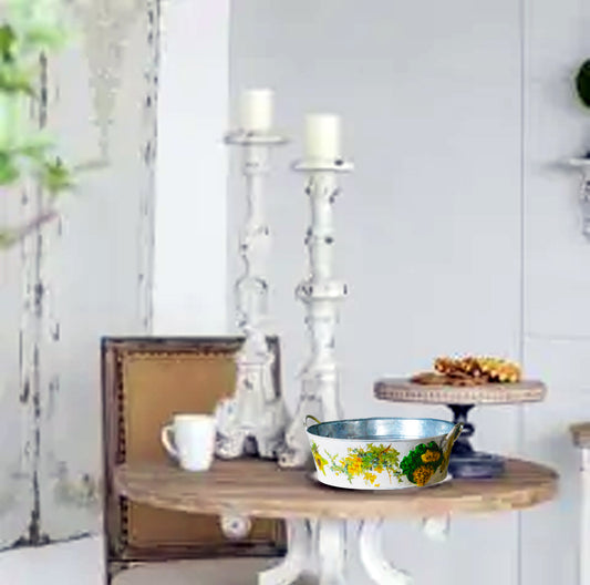 Yellow Metal Planter