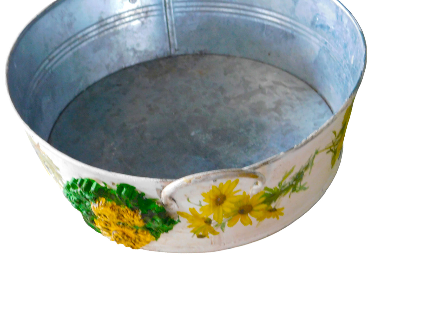 Yellow Metal Planter