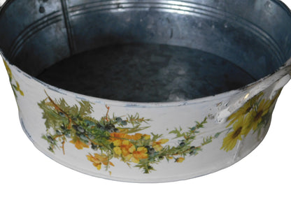 Yellow Metal Planter